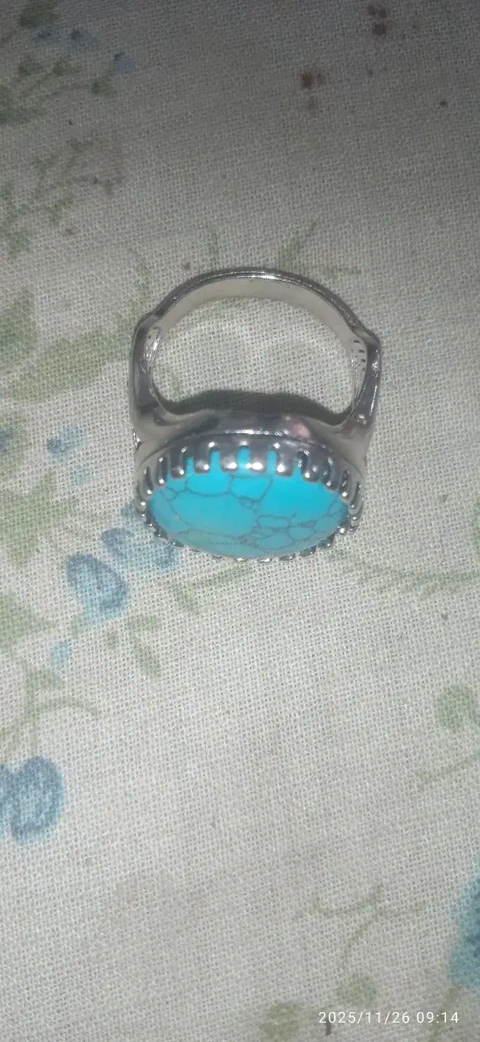 انگشترنقره مردانه.سنگ فیروزه|زیورآلات و اکسسوری|بابل, |دیوار