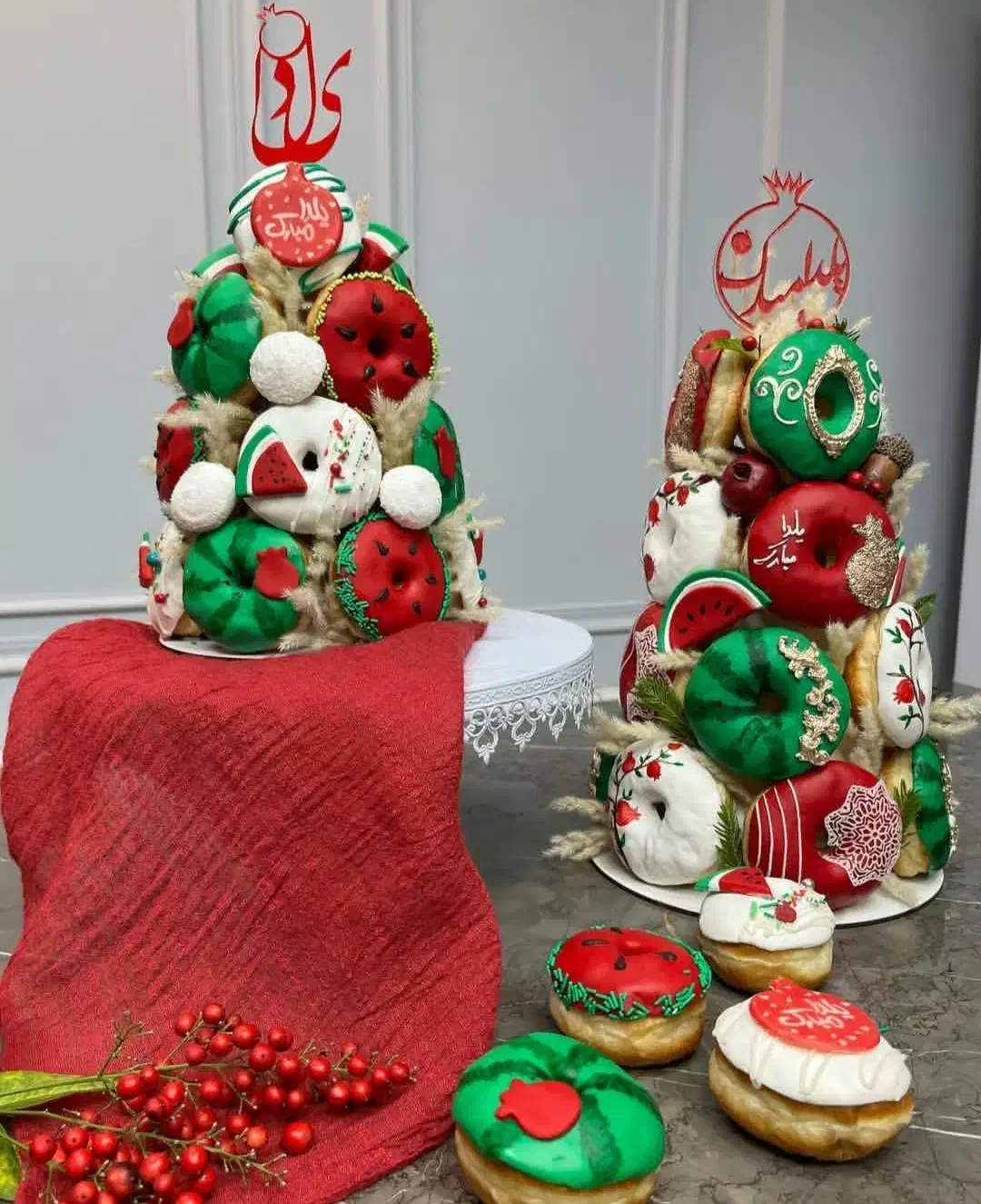 دونات و برج دونات خانگی|خوردنی و آشامیدنی|خوی, |دیوار