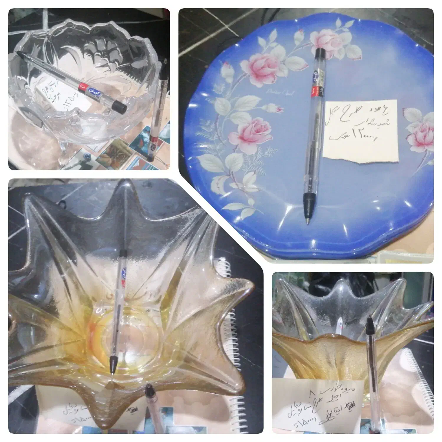 انواع ظرف وبشقاب کریستال انتیک وقدیمی|ظروف سرو و پذیرایی|رشت, شالکو|دیوار