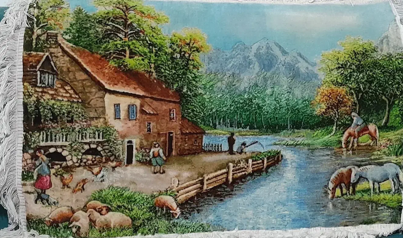 تابلو فرش دستباف منظره|تابلو فرش|کرمانشاه, |دیوار