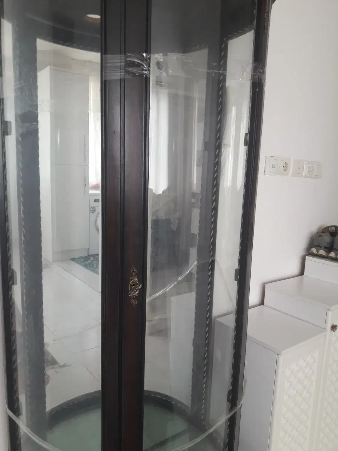 بوفه چوبی چهارطبقه آینه دار|بوفه، ویترین، کنسول|گنبد کاووس, |دیوار