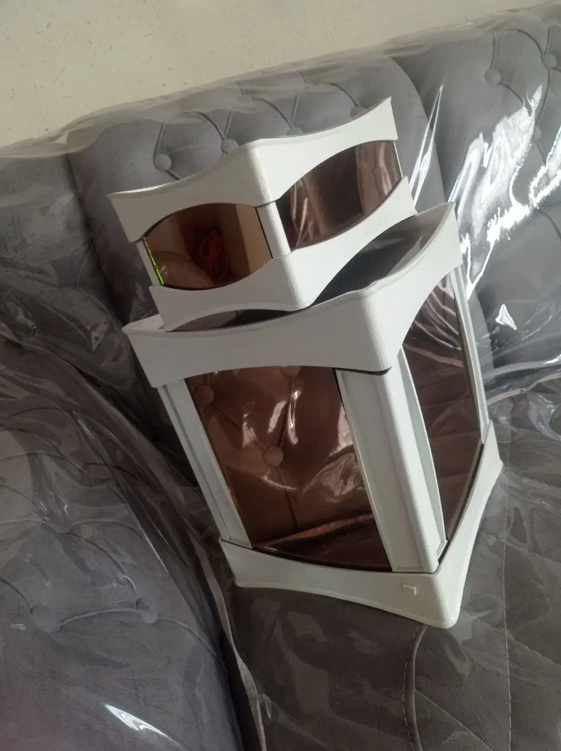 سطل وجای دستمال آینه ای|صنایع دستی و سایر لوازم تزئینی|محمدیه-قزوین, |دیوار