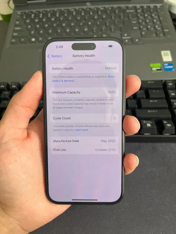 آیفون ۱۶ نرمال مشکی ۱۲۸ سایکل ۵|موبایل|تهران, حصارک|دیوار