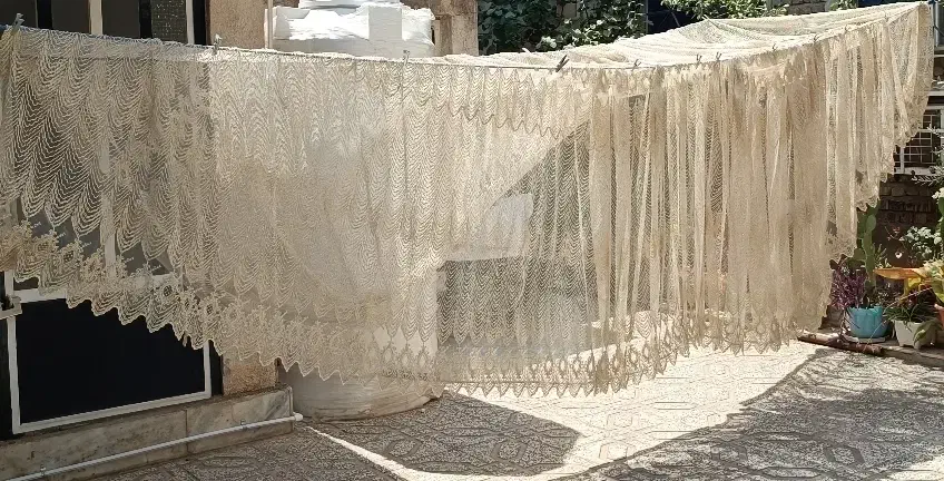 پرده 4متر و 10-15 سانت به همراه کتیبه|پرده، رانر، رومیزی|کلاله, |دیوار