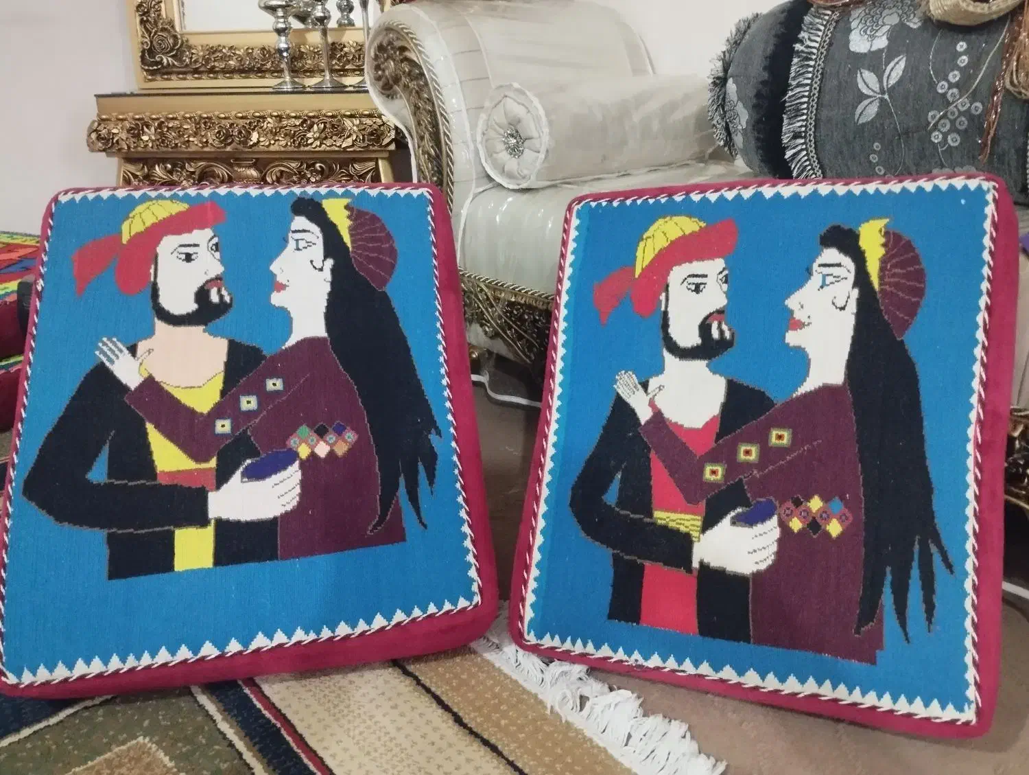 پشتی دست باف|پشتی|کازرون, |دیوار