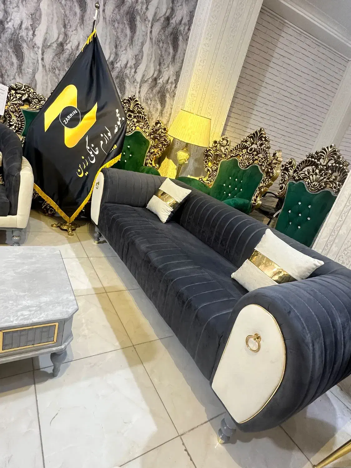 مبلمان کرم سورمه ای زرکالا|مبلمان خانگی و میز عسلی|یاسوج, |دیوار