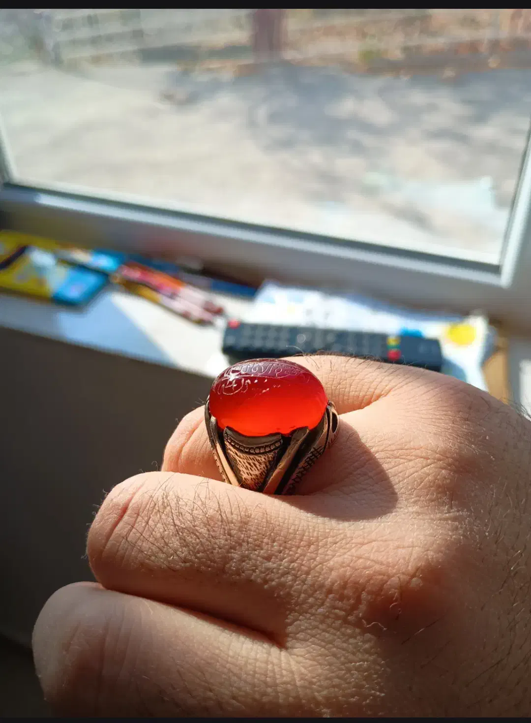 عقیق خراسان حکاکی شده دست دو|جواهرات|کرج, اصفهانی‌ها|دیوار