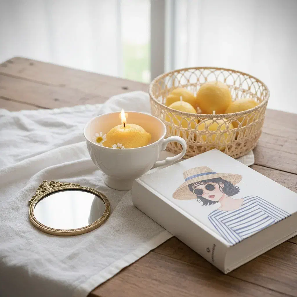 شمع ترندی لیمو|صنایع دستی و سایر لوازم تزئینی|شاهینشهر, مخابرات (شهید بهشتی)|دیوار