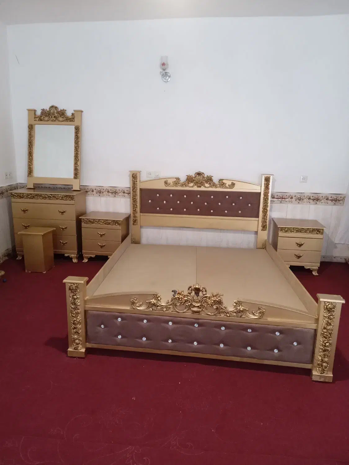 تخت خواب دو نفره در حد نو|تخت و سرویس خواب|آذرشهر, |دیوار