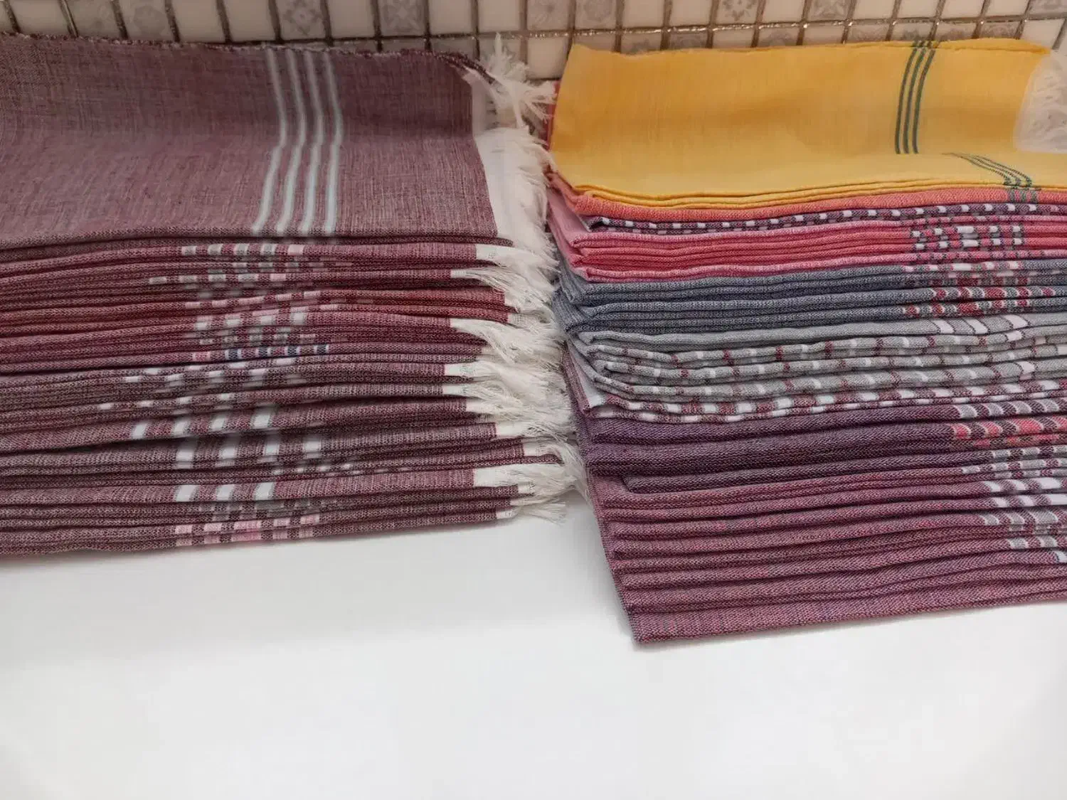 حوله دست بافت|سفره، حوله، دستمال آشپزخانه|اردکان, |دیوار