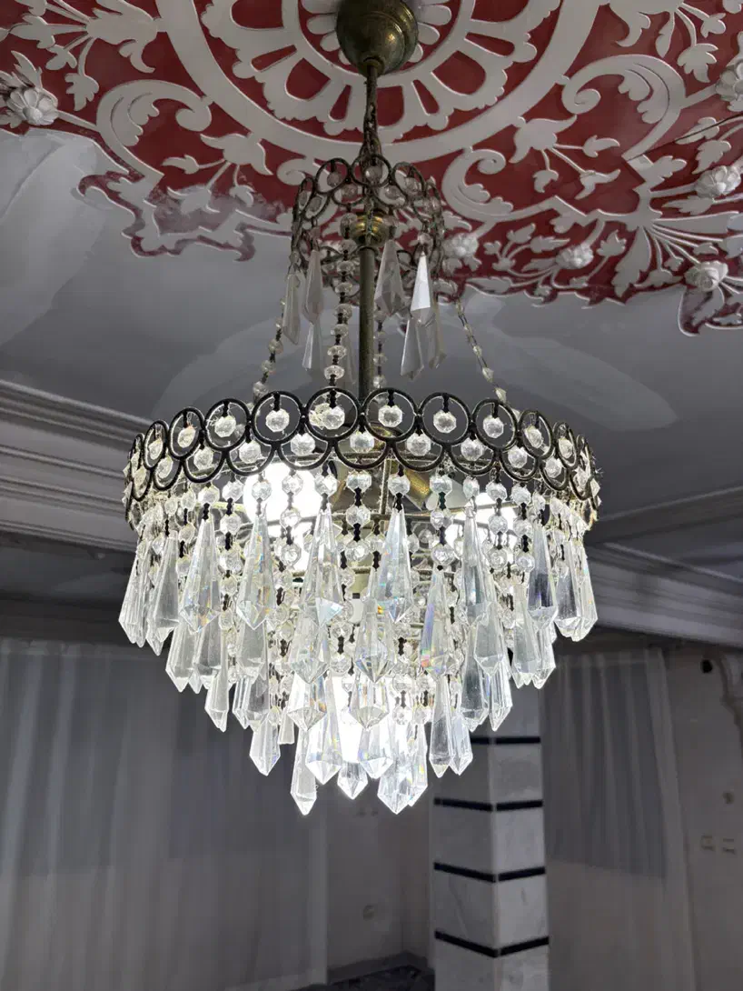 فروش دو عدد لوستر|لوستر و چراغ آویز|لاهیجان, شیشه گران|دیوار