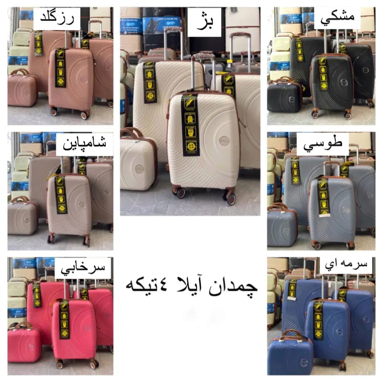 چمدان لوکس آیلا (۴تیکه)|کیف، کفش، کمربند|مشهد, سپاد|دیوار