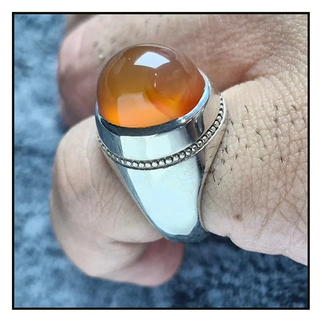 عقیق پرتقالی یمنی رکاب فیلی دست ساز|بدلیجات|تهران, آرارات|دیوار