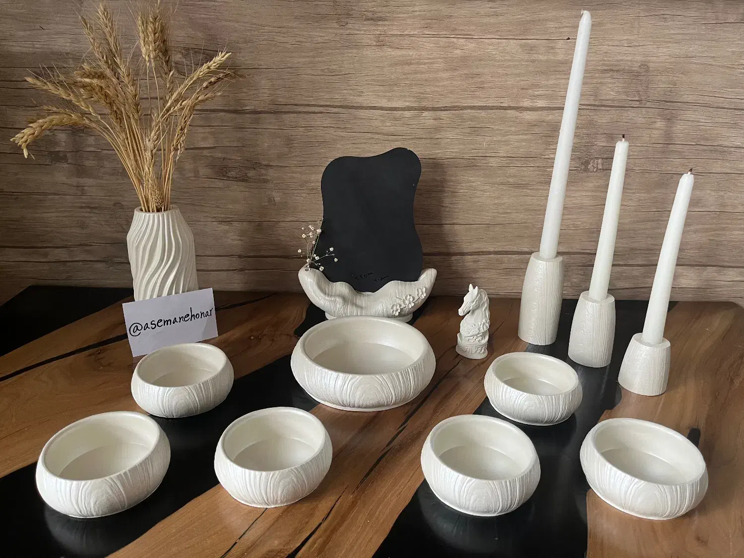 هفت سین سنگ مصنوعی|صنایع دستی و سایر لوازم تزئینی|ابریشم, |دیوار