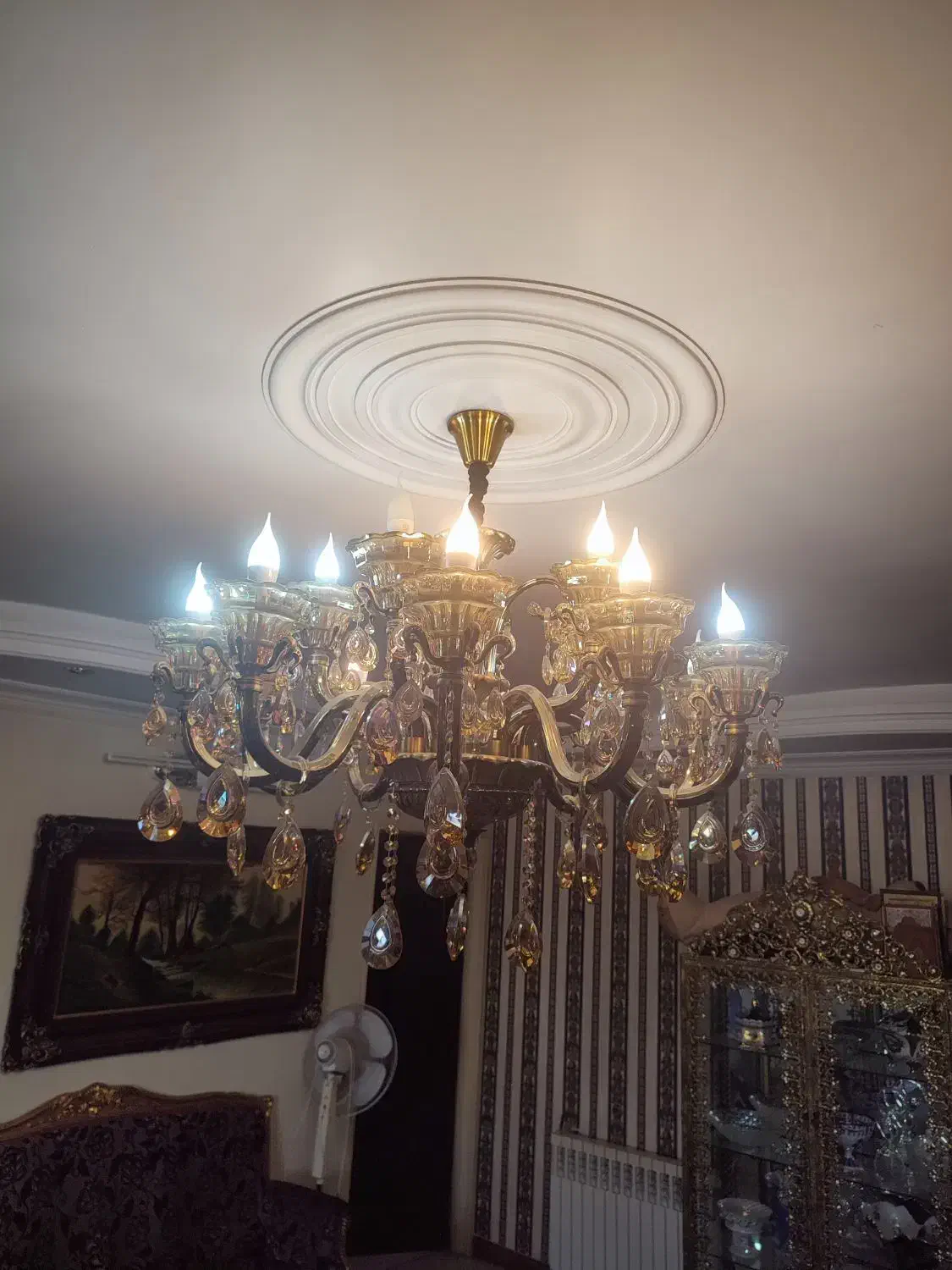 لوستر کریستالی|لوستر و چراغ آویز|ری, دولتآباد|دیوار