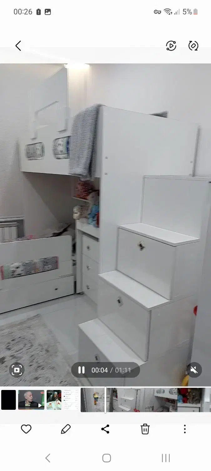 تخت دو طبقه نوجوان در حد نو|تخت و سرویس خواب|تهران, ارم|دیوار