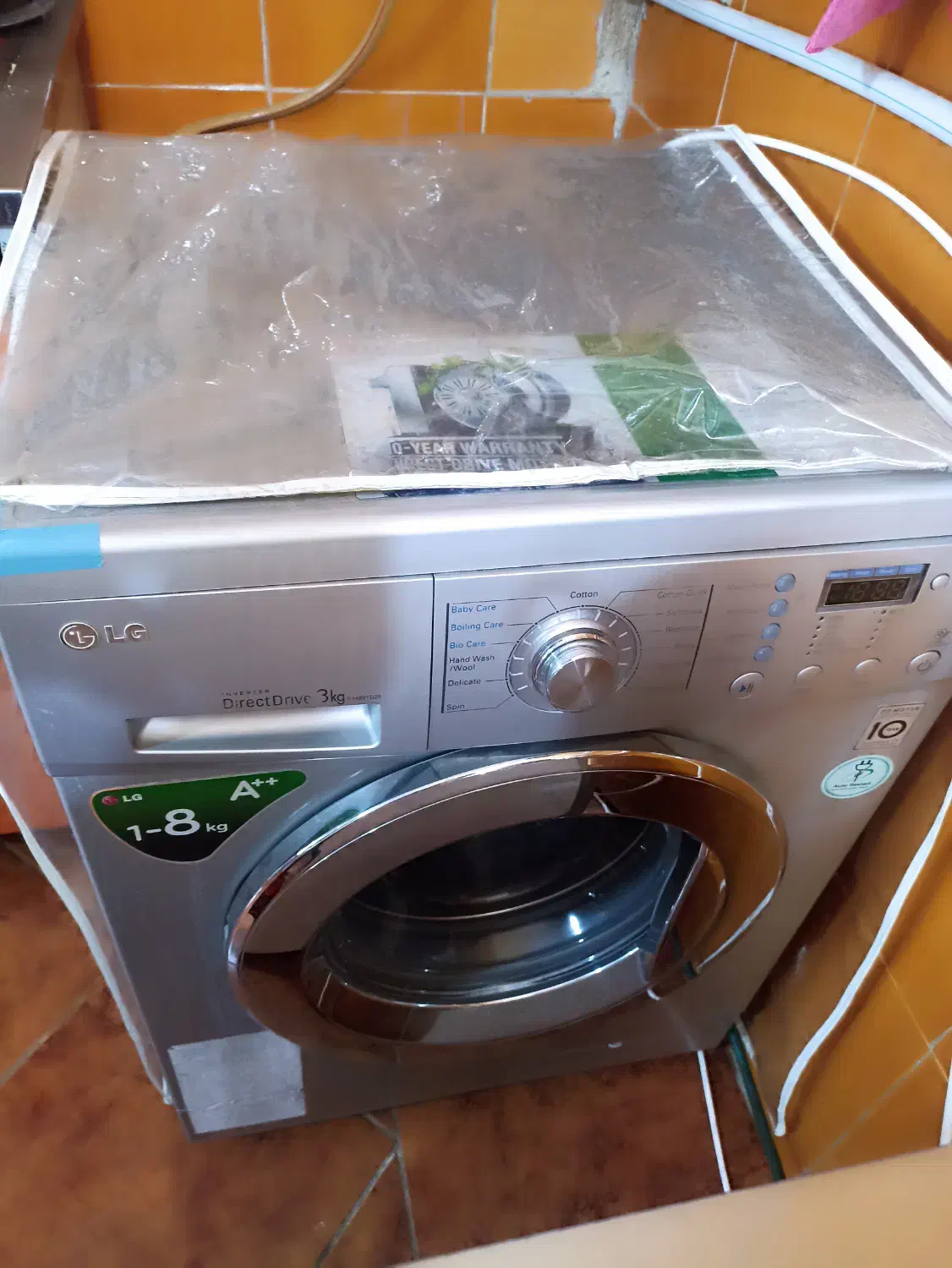 لباسشویی 8 کیلویی ال‌جی کره ای اصل|ماشین لباسشویی و خشک‌کن لباس|شیراز, تندگویان|دیوار