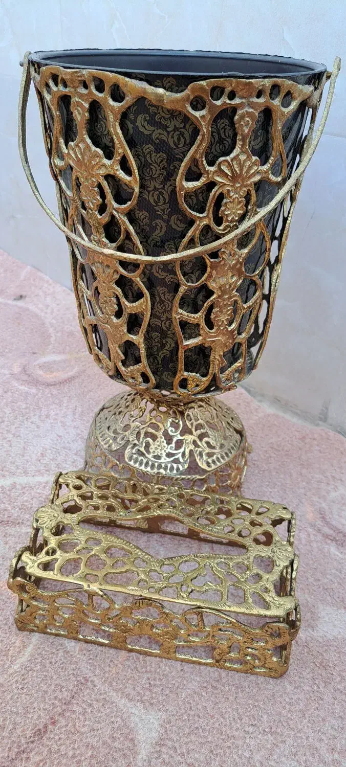 سطل وجای دستمال کاغذی برنجی|صنایع دستی و سایر لوازم تزئینی|گلستان (تهران), |دیوار