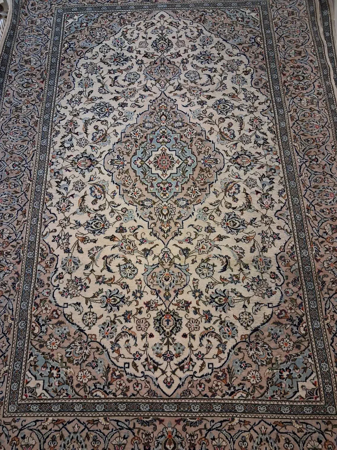 جفت فرش دستباف کاشان کرم ۶ متری|فرش|تهران, حکیمیه|دیوار