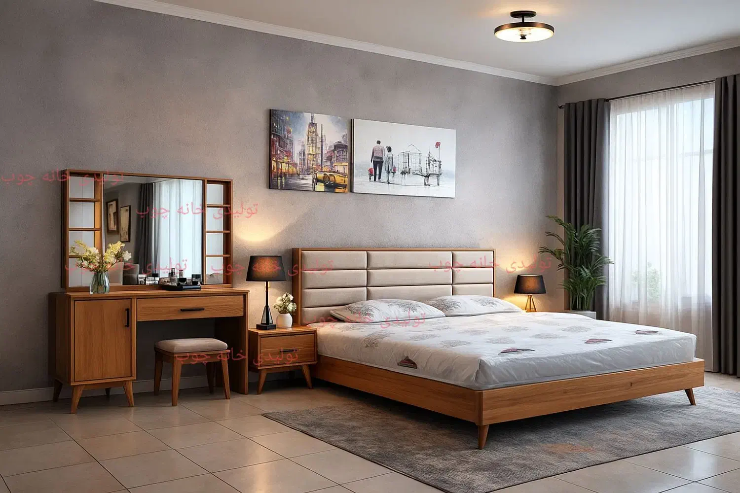 سرویس خواب هلن شرکتی ژوبین|تخت و سرویس خواب|همدان, |دیوار