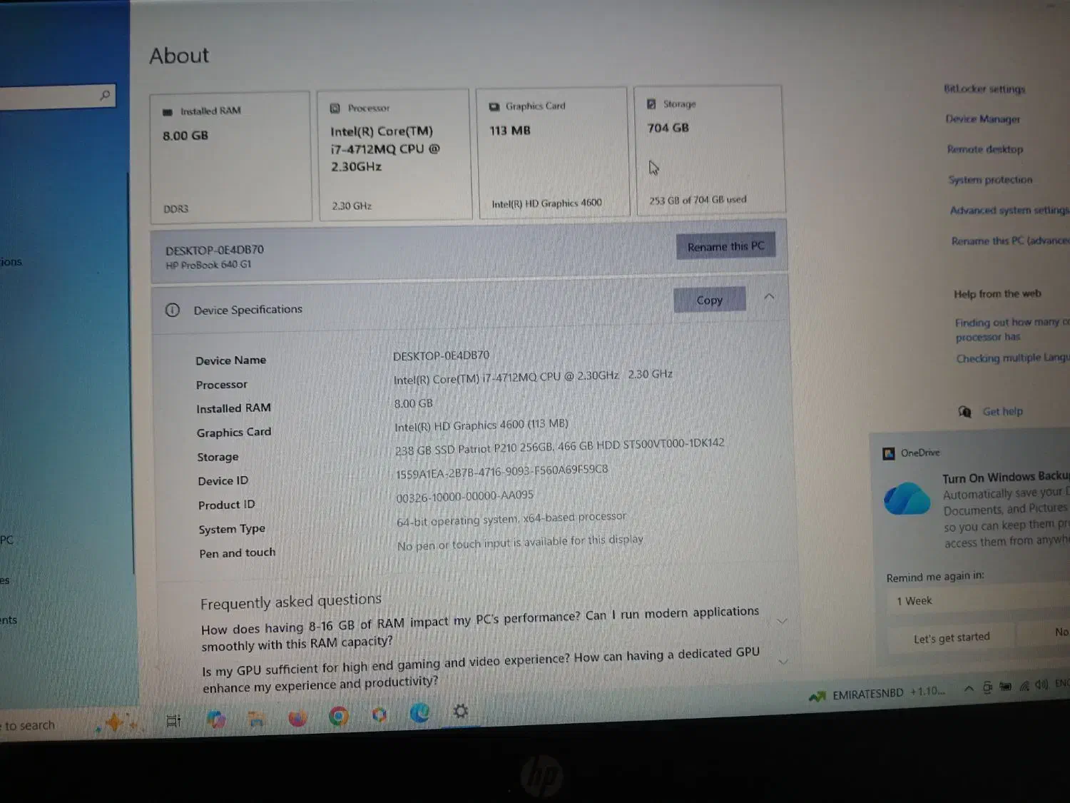 لپتاپ hp pro book|رایانه همراه|بندرعباس, |دیوار