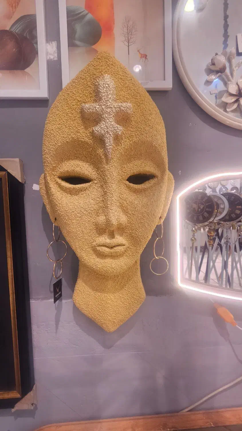 مجسمه دیوارکوب صورتک آفریقایی|مجسمه، تندیس، ماکت|مشهد, توس (بلوار توس)|دیوار