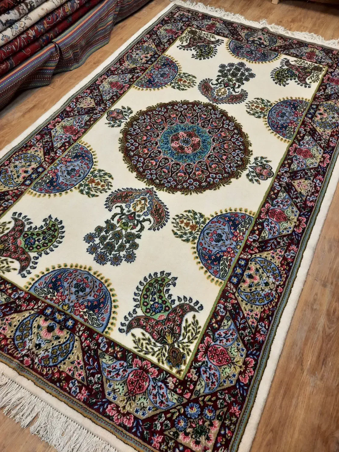 فرش دستباف ۴ متری کرمان|فرش|کرج, برغان|دیوار