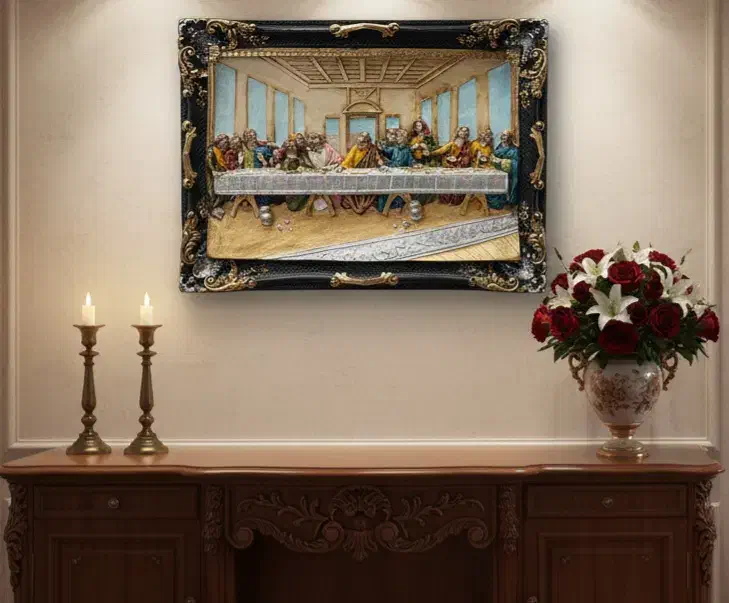 تابلوی شام آخر اثر (لئوناردو داوینچی )|تابلو، نقاشی، عکس|فولادشهر, B4|دیوار