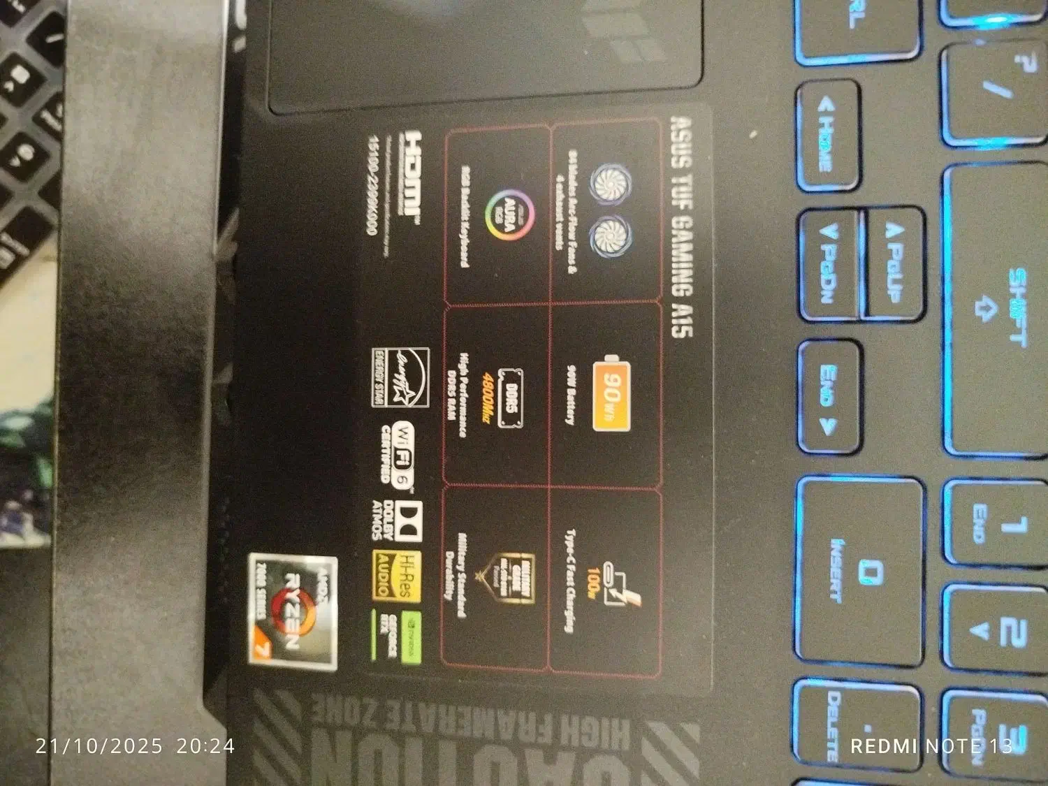 لپ تاپ (asus tuf a15 507 nv (Rtx 4060|رایانه همراه|تهران, تهرانپارس شرقی|دیوار