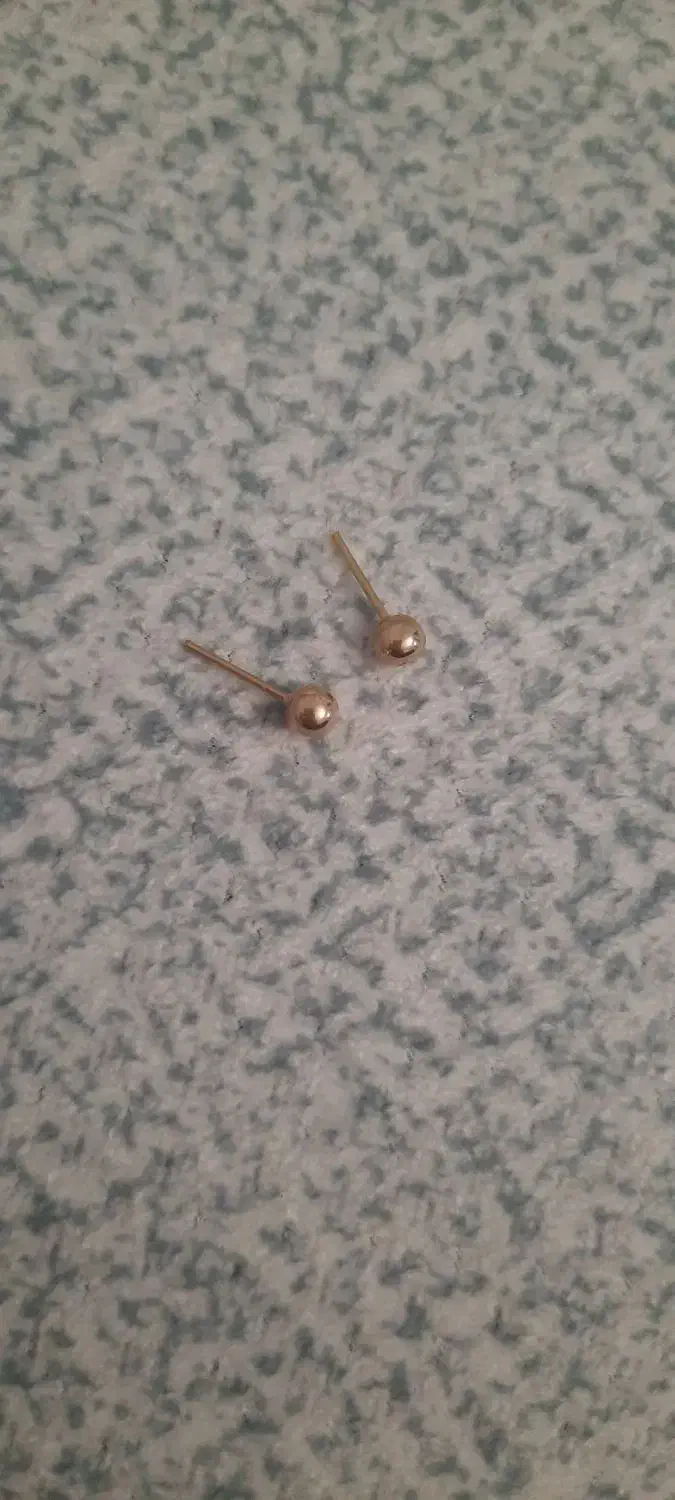 گوشواره میخی گوی طلا|جواهرات|ارومیه, |دیوار