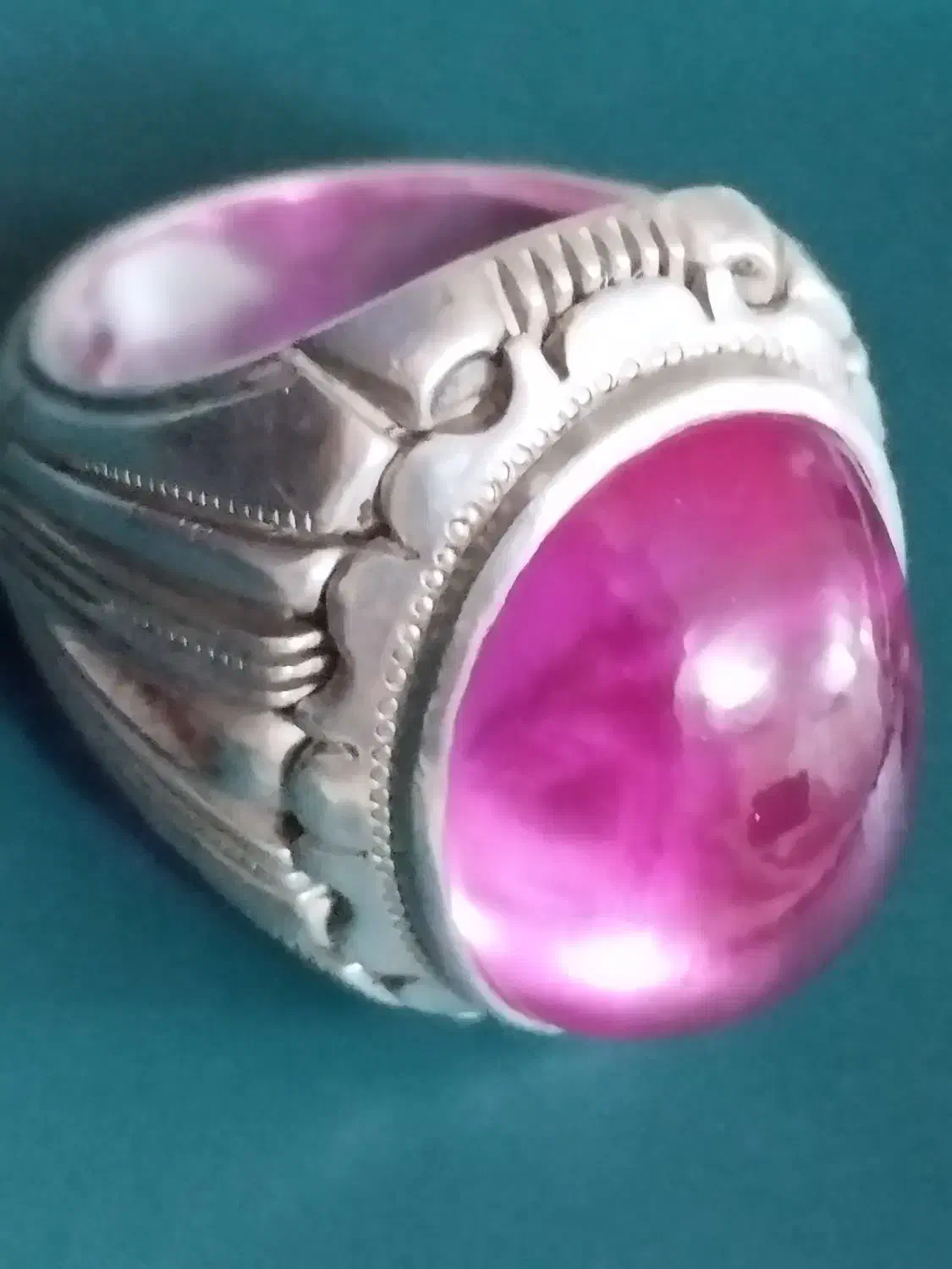 انگشتر نقره یاقوت|جواهرات|همدان, |دیوار