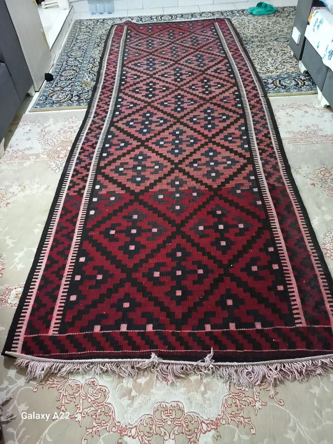 گلیم سنتی دست بافت عرض ۱۲۰ در ۳ ونیم|گلیم، جاجیم، گبه|تهران, مهرآباد|دیوار