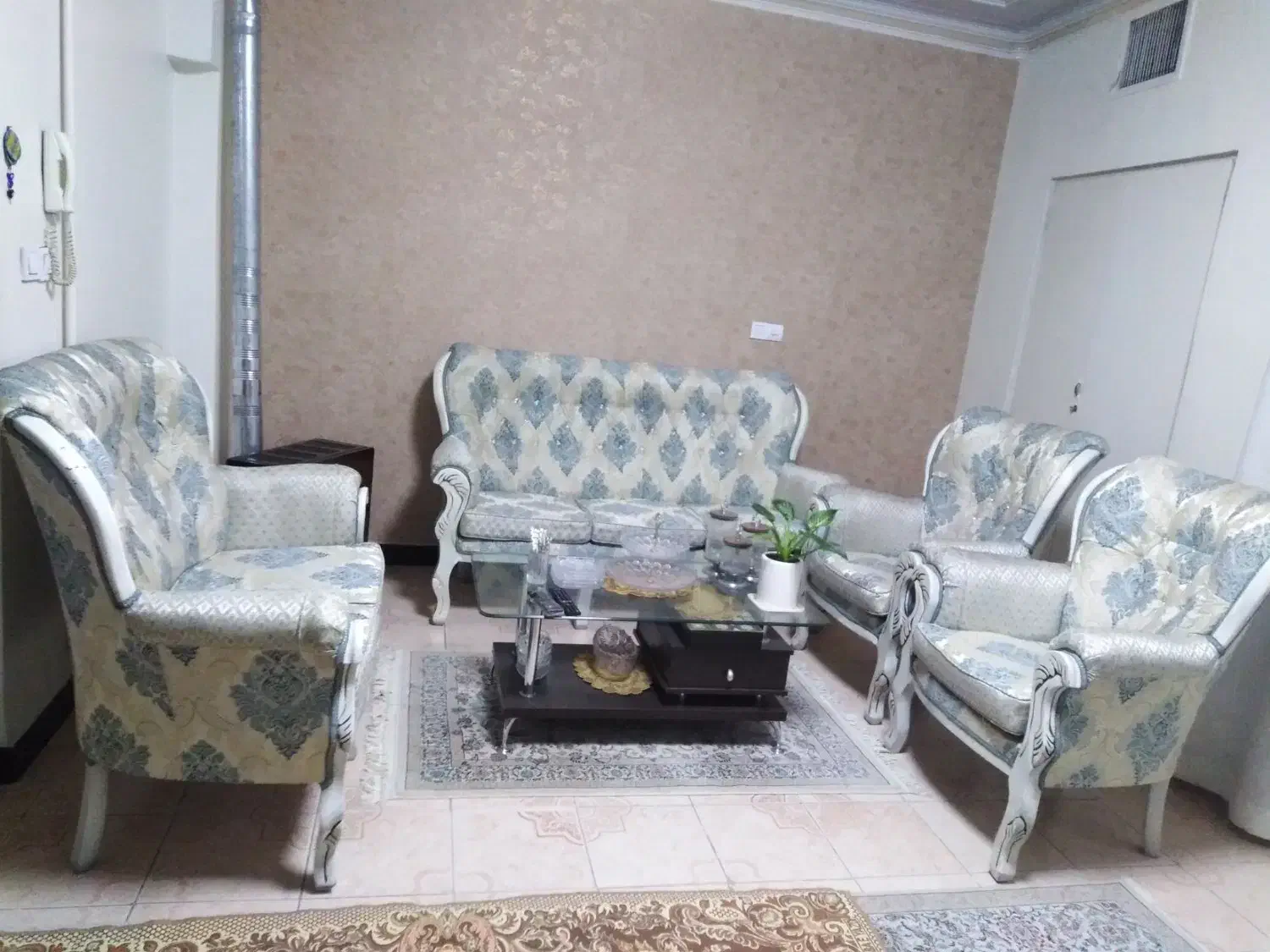 مبل استیل 7 نفره تمیز تازه شسته شده ف و ر ی|مبلمان خانگی و میز عسلی|نسیمشهر, |دیوار