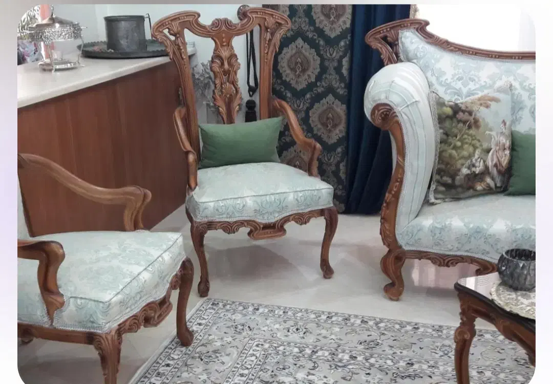 مبلمان ۸نفره چوب اصل رایش|مبلمان خانگی و میز عسلی|تهران, یوسفآباد|دیوار