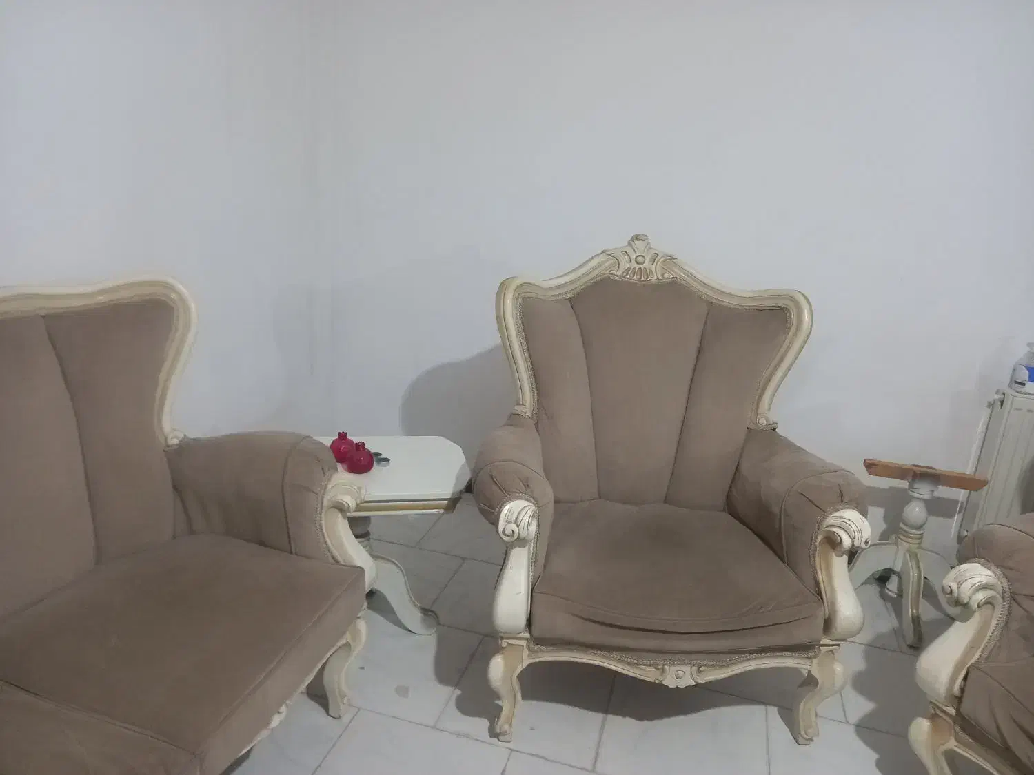 مبل فرانسوی نسکافه ای|مبلمان خانگی و میز عسلی|پرند, فاز ۶|دیوار