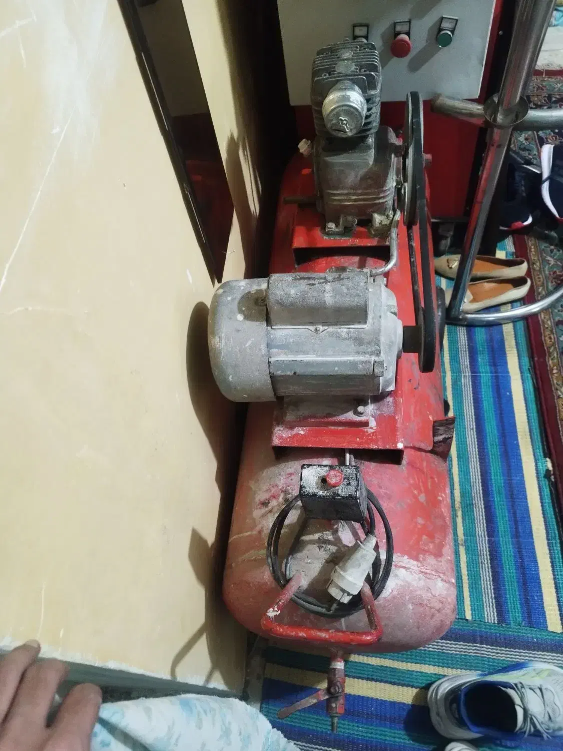 پمپ باد 150لیتر دینام بزرگ|ابزارآلات|مشهد, شهید بهشتی|دیوار