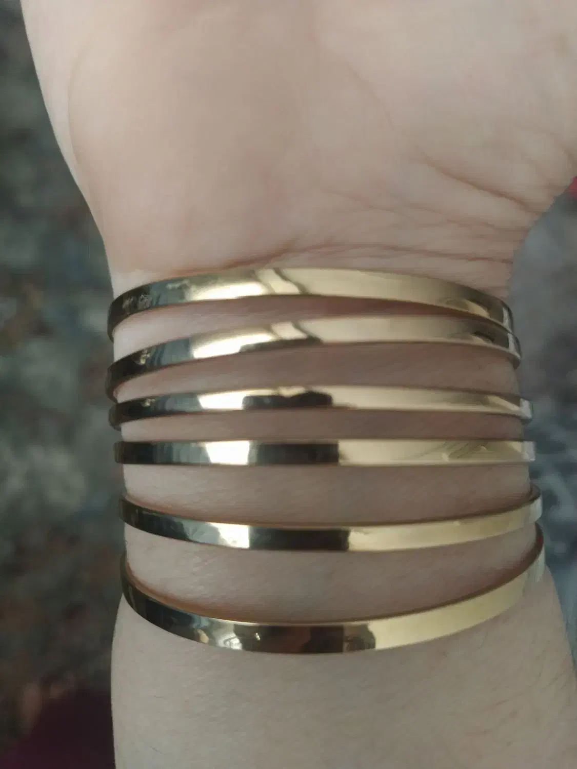 یک عدد النگوی طلا ی آیینه ای سایز 3|جواهرات|محمدیه-قزوین, |دیوار