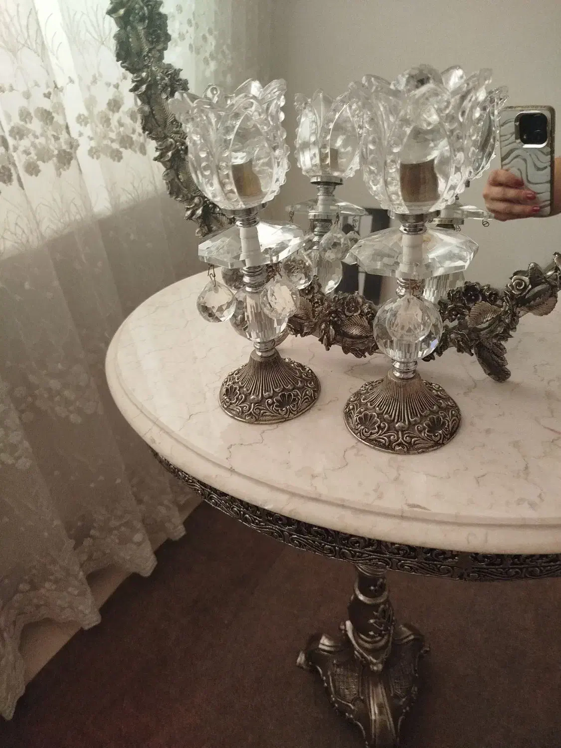 آیینه شمعدان نو|کلکسیون اشیاء عتیقه|مشهد, امیریه|دیوار