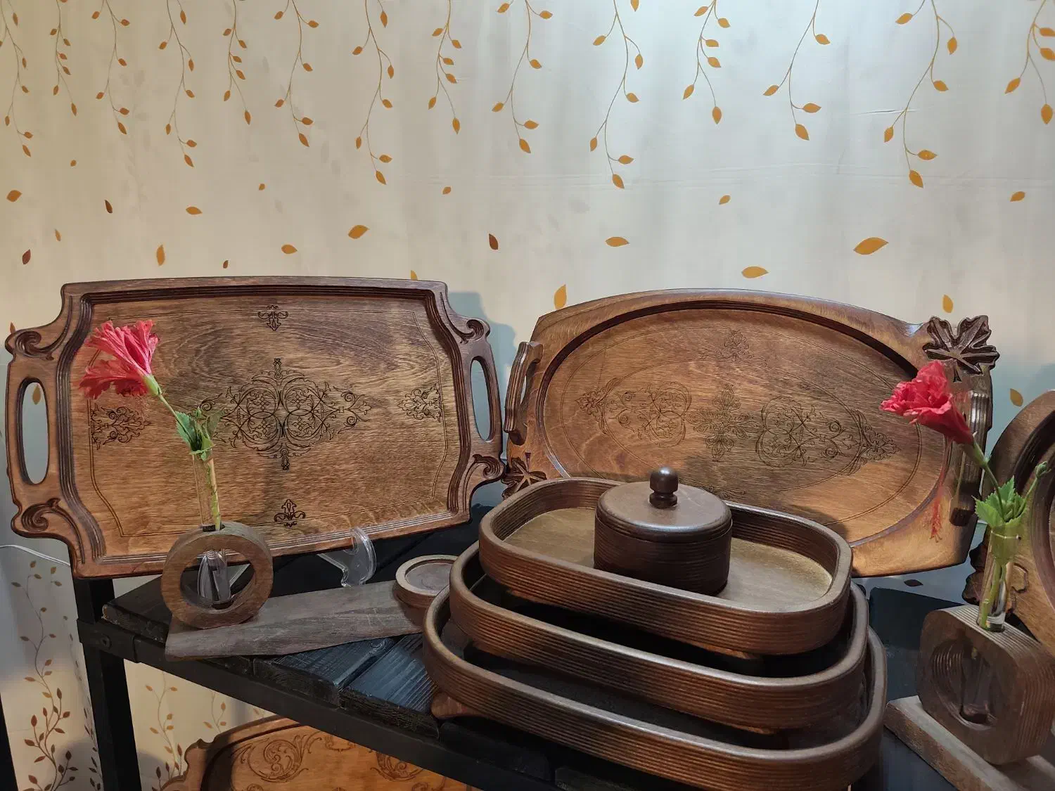 سینی چوبی،اردو خوری،کادویی، سینی|صنایع دستی و سایر لوازم تزئینی|بندرعباس, |دیوار