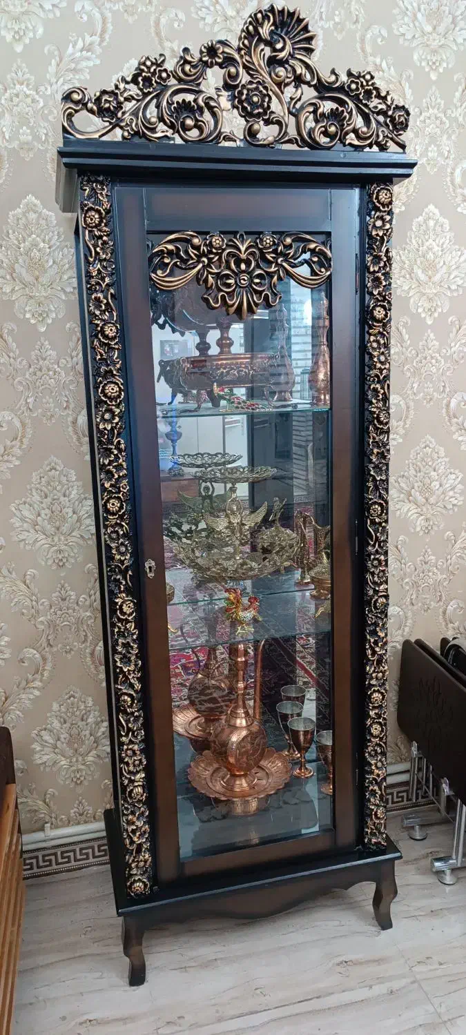 بوفه چوب و شیشه|بوفه، ویترین، کنسول|قزوین, |دیوار