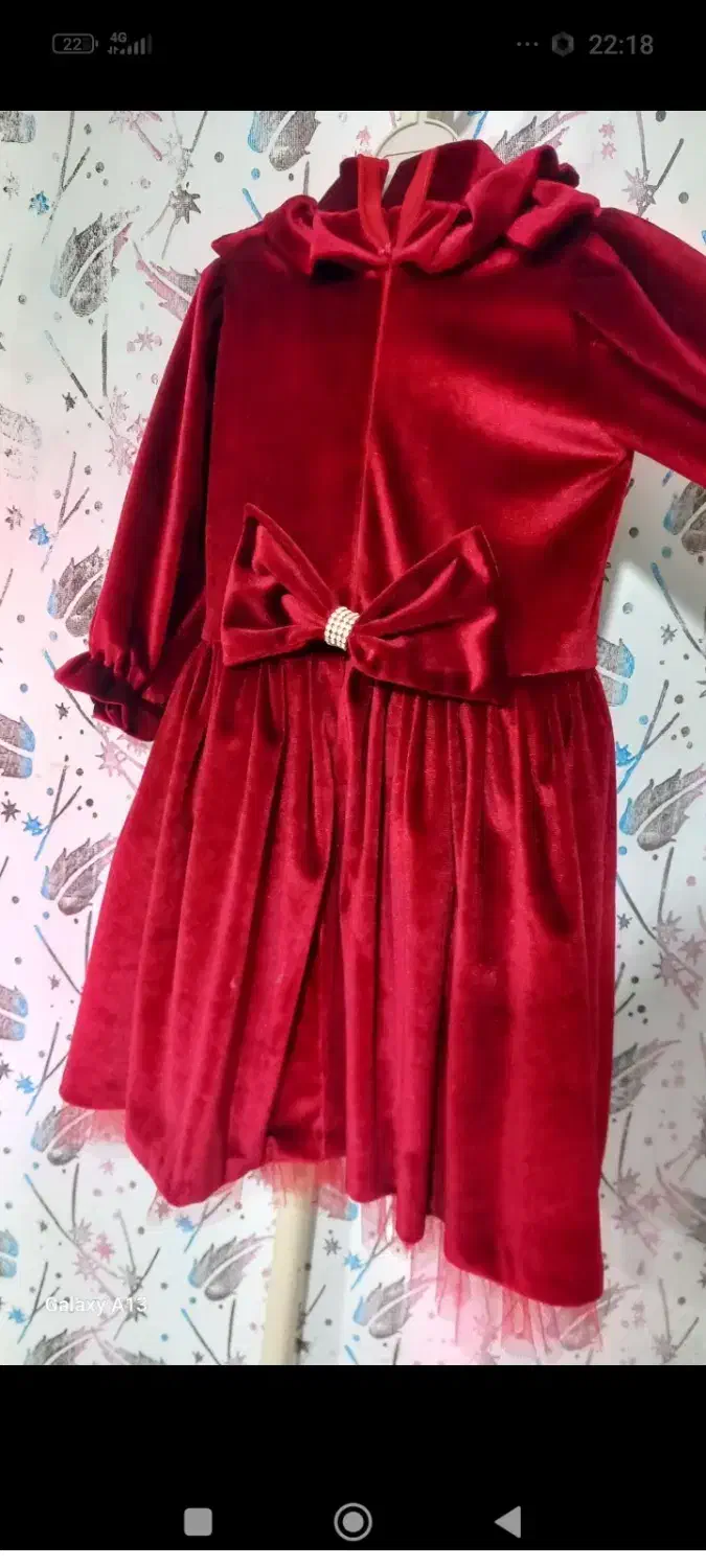 لباس مخمل دخترانه|کفش و لباس بچه|میانه, |دیوار