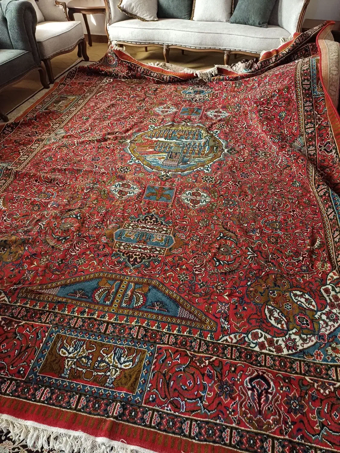 فرش ۱۲ متری|فرش|رشت, نخودچر|دیوار