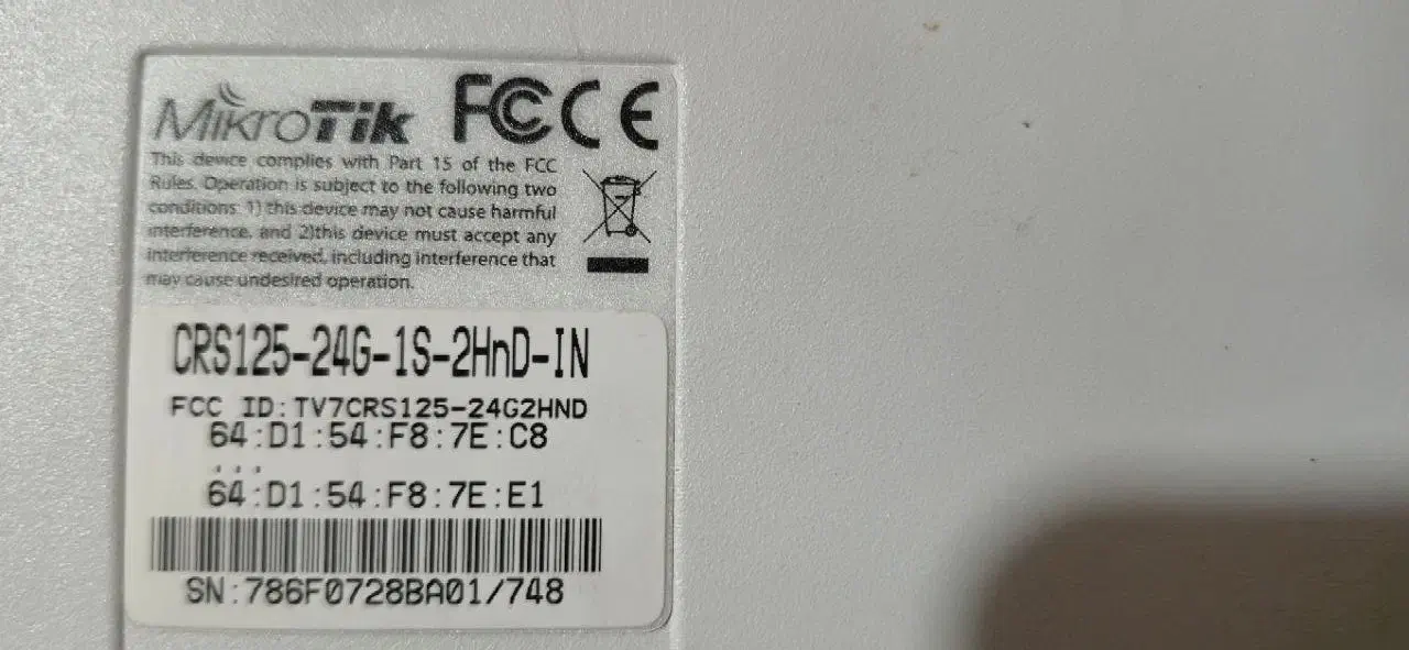 میکروتیک مدل CRS125-24G-1S-2HnD-IN|مودم و تجهیزات شبکه|تهران, شهرک دانشگاه شریف|دیوار