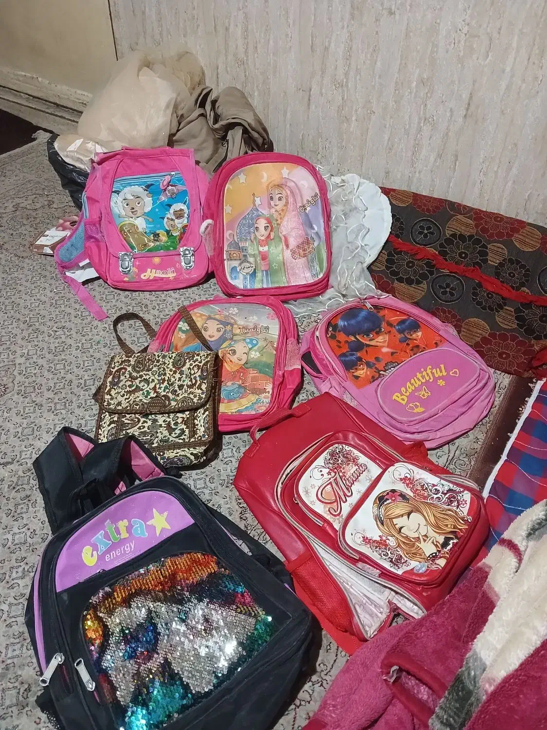 ۶عدد کیف  مدرسه ای|کیف، کفش، کمربند|چهارباغ, |دیوار