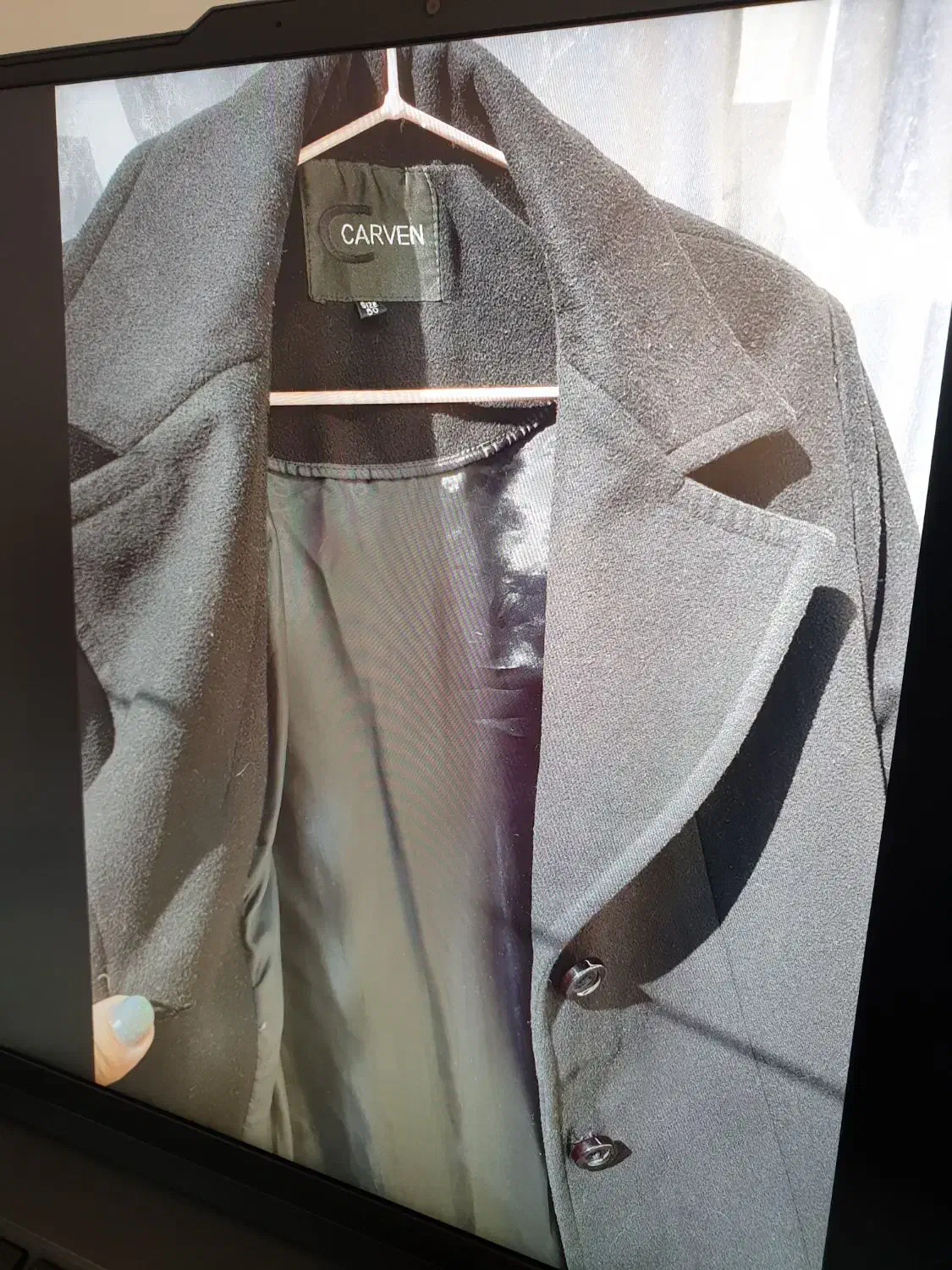 پالتو مشکی با آستری|لباس|طرهان, |دیوار