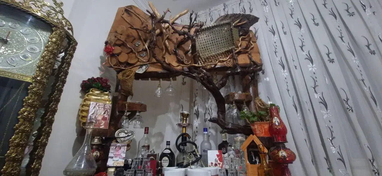 فروش میزبار چوبی با چوب گردو|بوفه، ویترین، کنسول|سهند, |دیوار