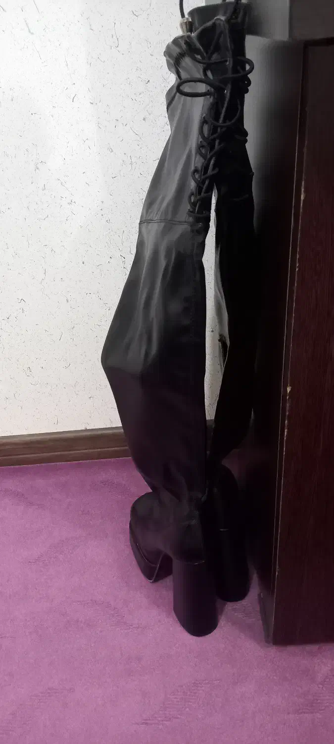 بوت چرم پاشنه بلند|کیف، کفش، کمربند|فریدونشهر, |دیوار