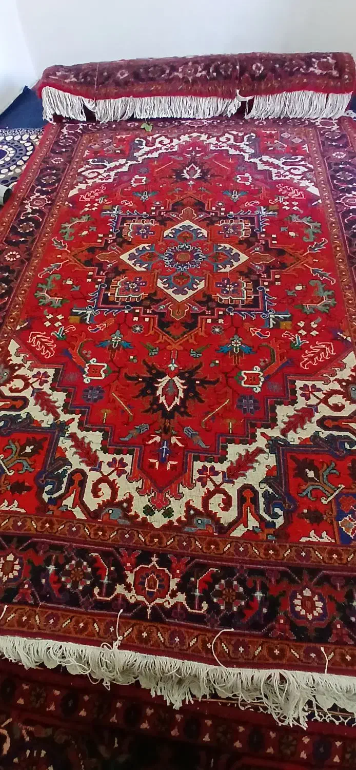 یک جفت فرش هریس  تاجری.   دست بافت|فرش|بستان آباد, |دیوار