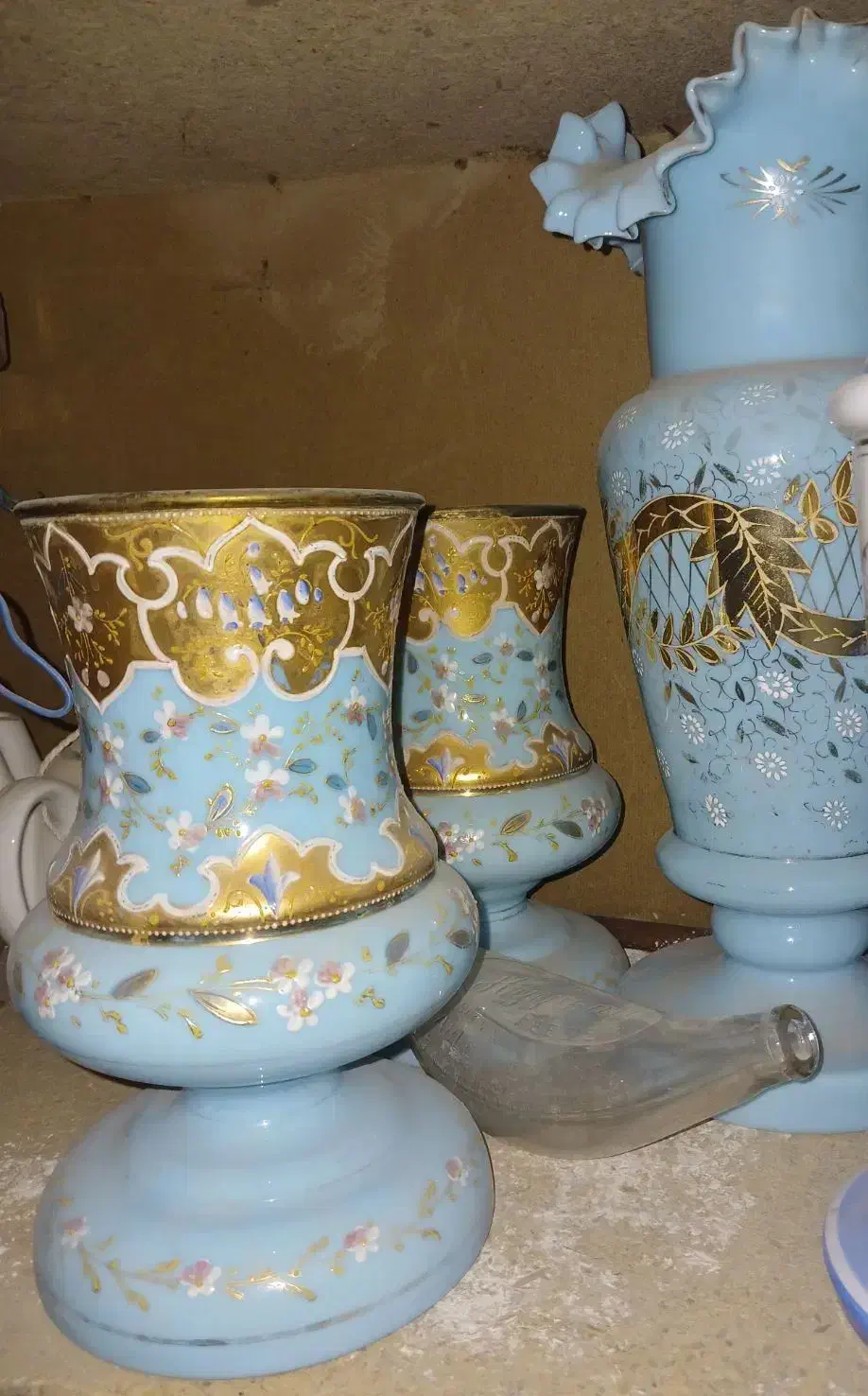 بلور بارفتن خیلی قدیمی اصل طلا کوب|کلکسیون اشیاء عتیقه|یزد, |دیوار