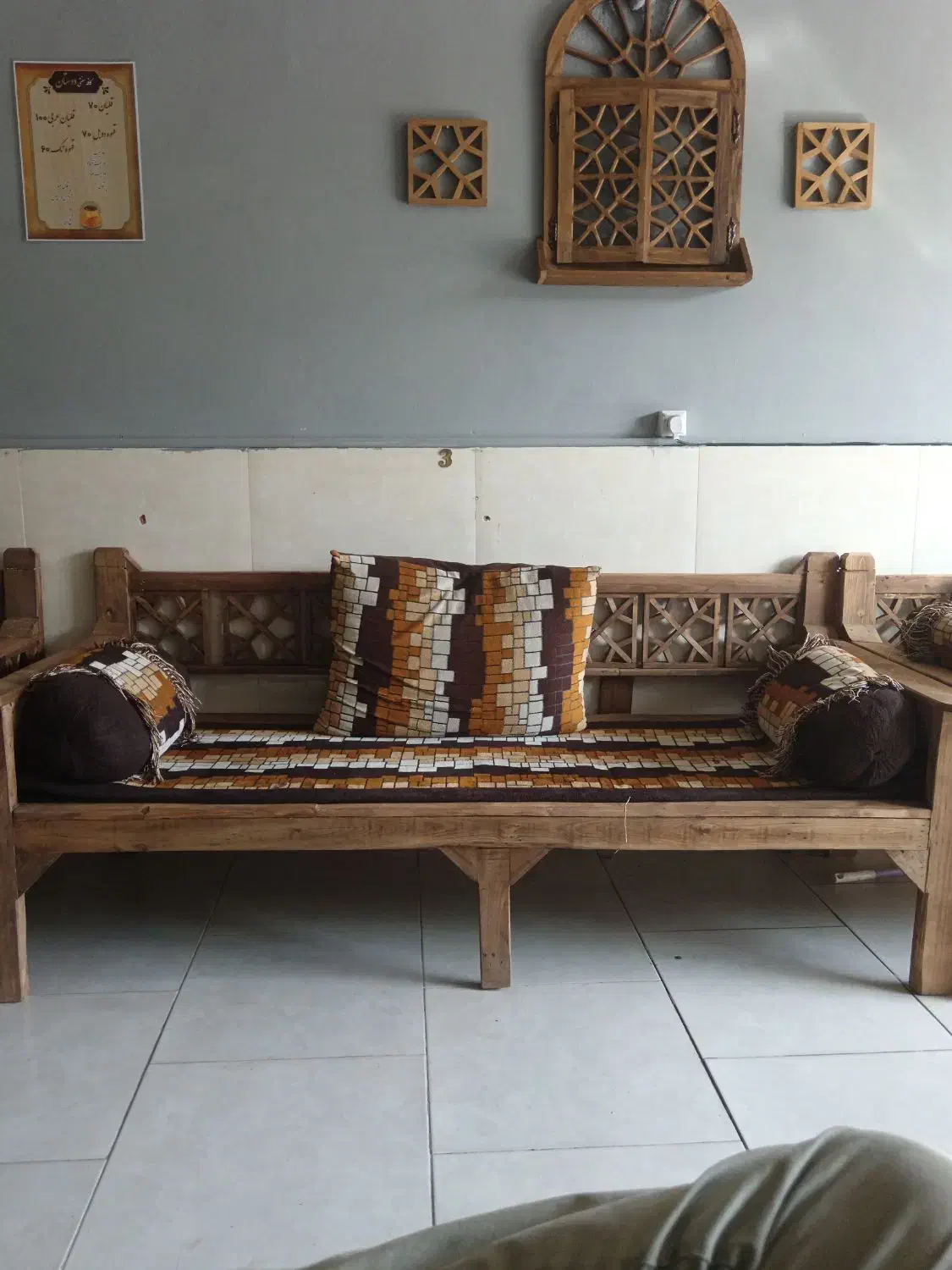 تخت سنتی 2در 80 با ست روتختی کامل|تخت و سرویس خواب|نشتارود, |دیوار